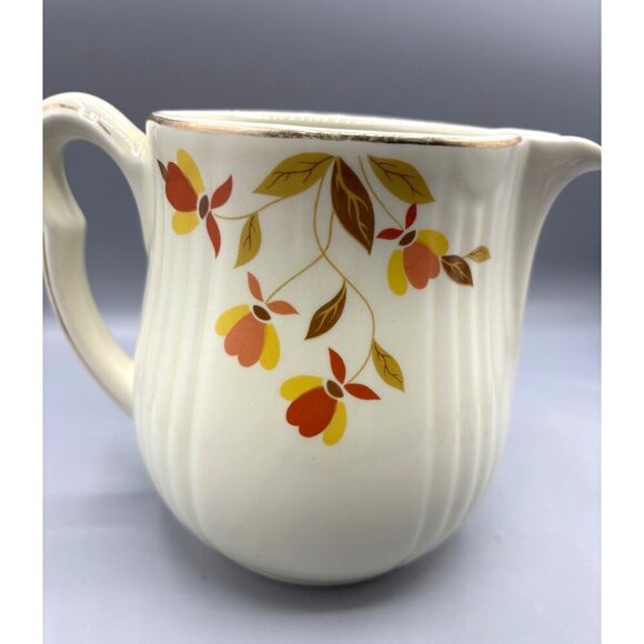 Vtg Halls Jewel  Floral Autumn Leaf Design‎ 6" Tall Ceramic - Picture 5 of 9